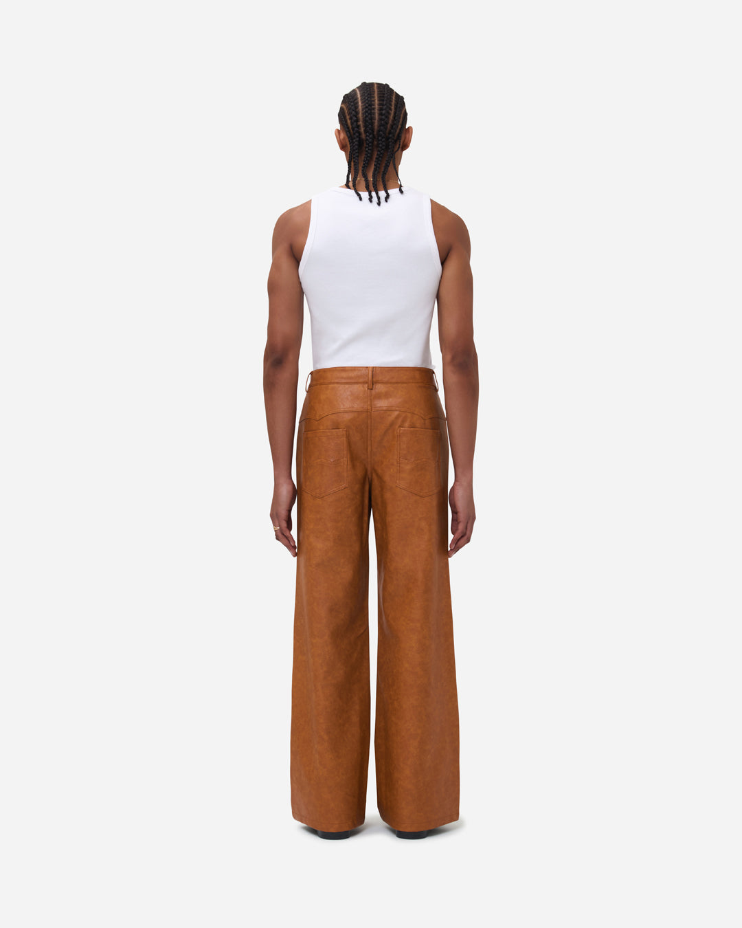 Sculpted Cognac Trousers