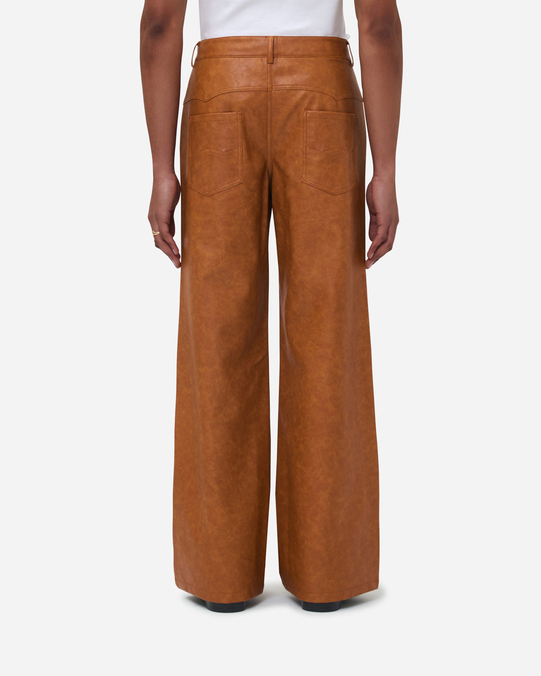 Sculpted Cognac Trousers