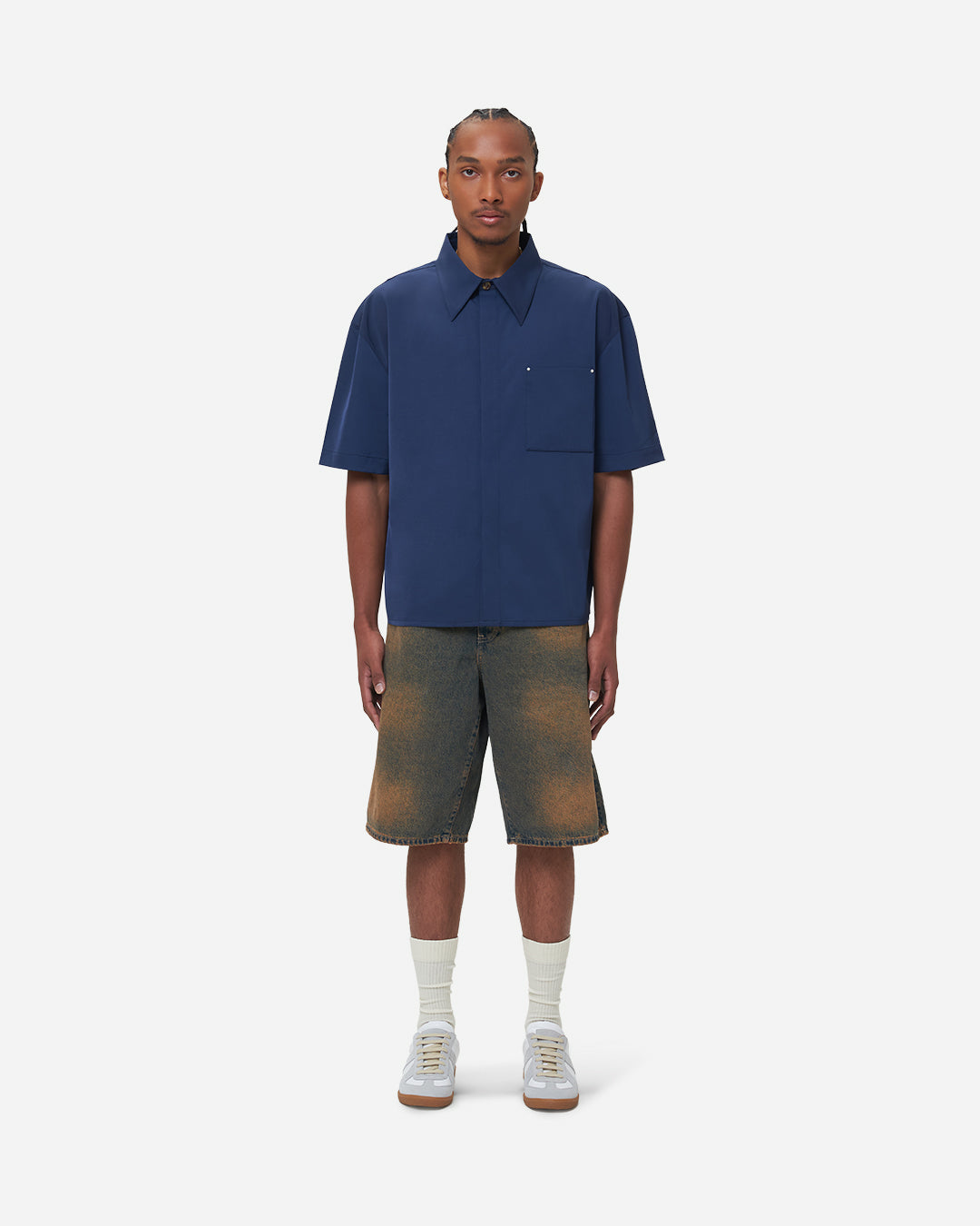 The Chesed, Jacob Coffee Shirt is cut to a relaxed fit and above hip length. Crafted from a cotton blend.